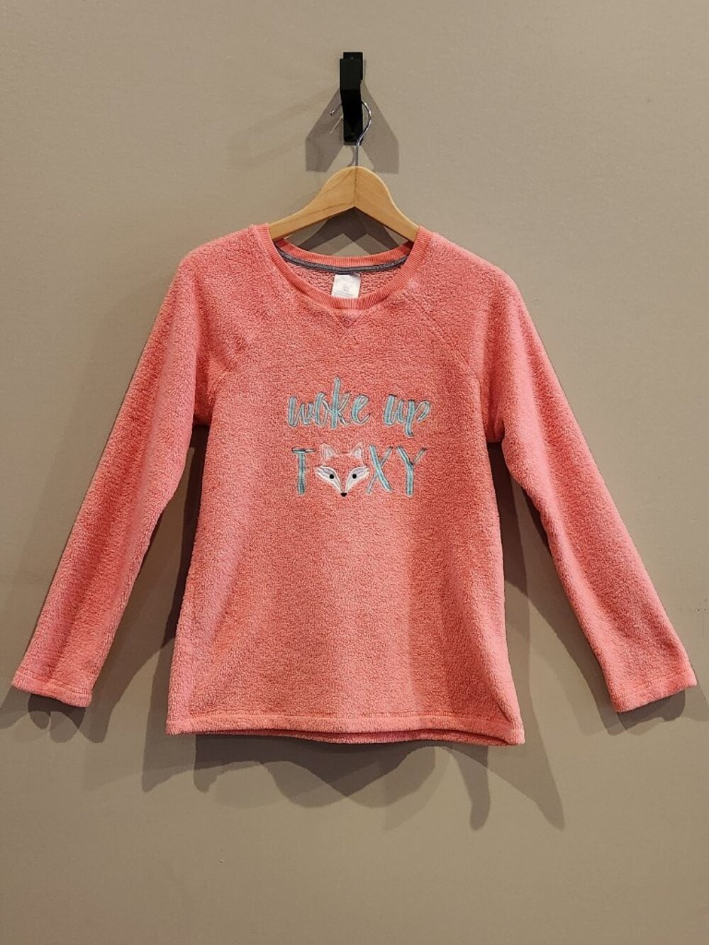 Secret Treasures Women's Small Plush Top Woke Up Foxy Pink